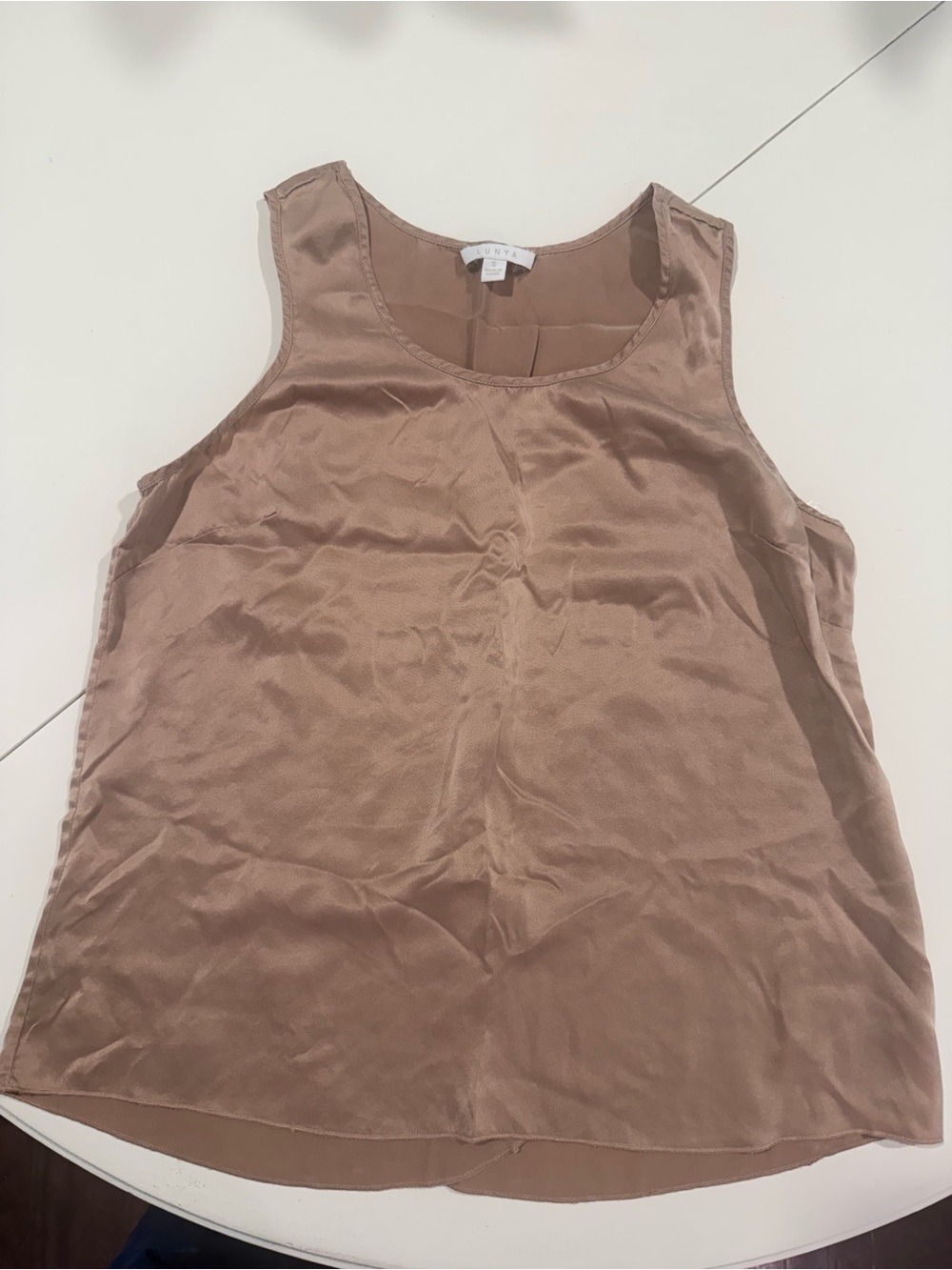 lunya Taupe Satin Sleeveless Camisole